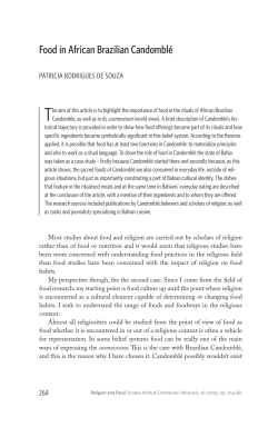 Food in African Brazilian Candombl&eacute;