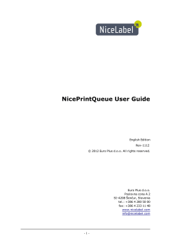 NicePrintQueue User Guide