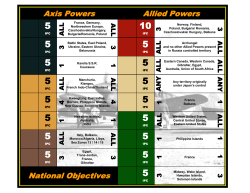 National Objectives Allied Powers Axis Powers