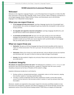 1D/DX - UCSD Linguistics - University of California San Diego