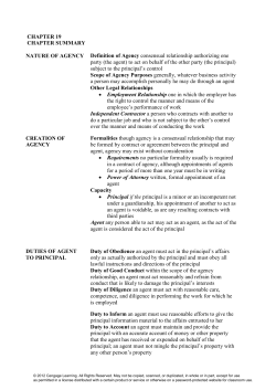 CHAPTER 19 CHAPTER SUMMARY NATURE OF