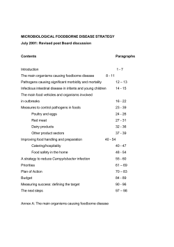 microbiological foodbourne disease strategy