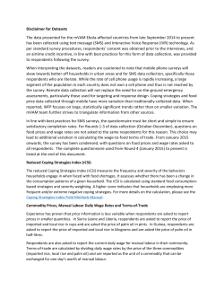 Disclaimer for Datasets The data presented for the