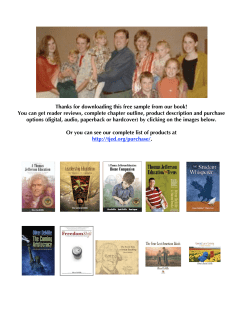 A Thomas Jefferson Education: Teaching a Generation of
