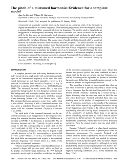 The pitch of a mistuned harmonic - MSU Department of Physics and