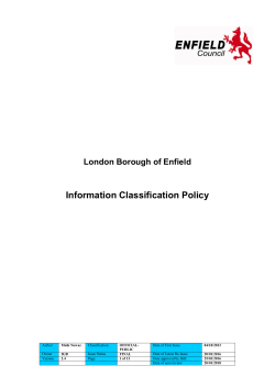 Document classification policy