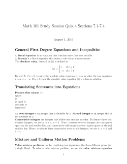 Math 101 Study Session Quiz 4 Sections 7.1-7.4
