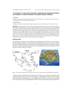 21 14C DATING OF A FINAL NEOLITHIC
