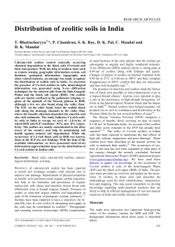 Distribution of zeolitic soils in India