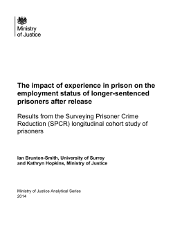 The impact of experience in prison on the employment status of