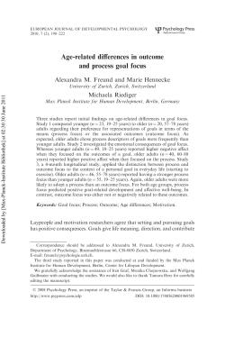 Age-related differences in outcome and process goal focus
