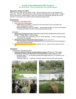 PIPE Committee Work Plan - The Euclid Creek Watershed Program
