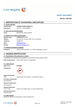 CARBON DIOXIDE - Coregas Healthcare