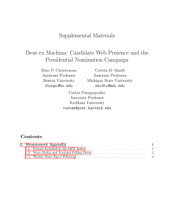 Supplemental Materials Deus ex Machina: Candidate Web