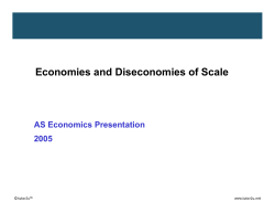Economies and Diseconomies of Scale