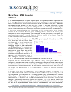 News Flash &ndash; OPEC Extension