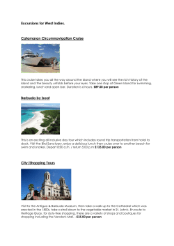 Excursions for West Indies. Catamaran Circumnavigation Cruise