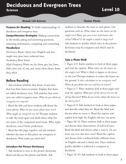 Deciduous and Evergreen Trees Science Level 0