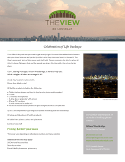 Celebration of Life Package