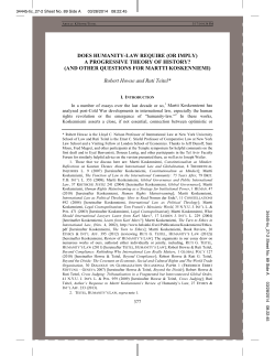 DOES HUMANITY-LAW REQUIRE (OR IMPLY)