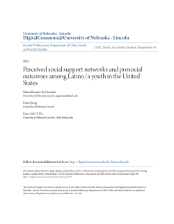 Perceived social support networks and prosocial outcomes among