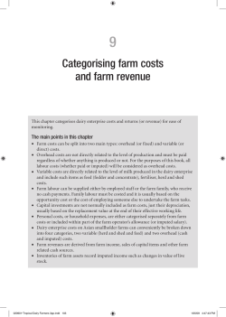 Categorising farm costs and farm revenue