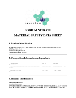 sodium nitrate material safety data sheet