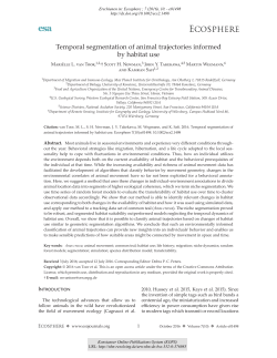 Temporal segmentation of animal trajectories