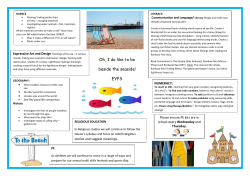 EYFS topic web summer 2015 - Shaugh Prior Primary School