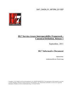 HL7 Service-Aware Interoperability Framework