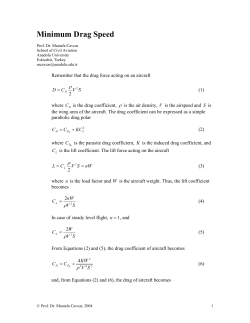 Minimum Drag Speed