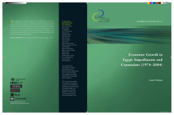 Economic Growth in Egypt: Impediments and Constraints (1974&ndash;2004)
