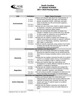 SC Gr 3 Science Pacing Guide 2017-18