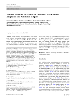 Modified Checklist for Autism in Toddlers: Cross