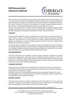 RDR Remuneration Statement explained