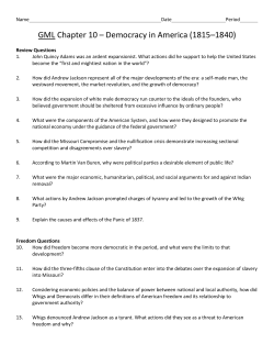 GML Chapter 10 &ndash; Democracy in America (1815&ndash;1840)