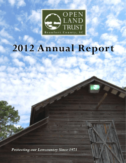 2012 Annual Report - Beaufort County Open Land Trust
