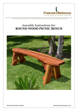 Round Wood Picnic Bench