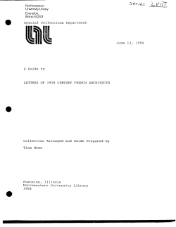 See collection details. - Northwestern University Library