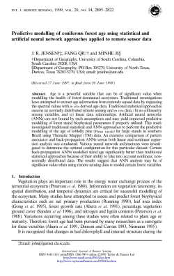 Predictive modelling of coniferous forest age using statistical and