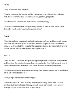 Patient Feedback 2016