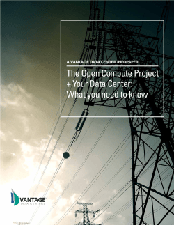 The Open Compute Project + Your Data Center