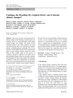 Caatinga, the Brazilian dry tropical forest: can it tolerate