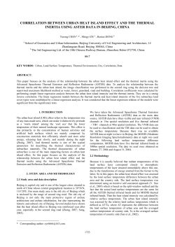 CORRELATION BETWEEN URBAN HEAT ISLAND EFFECT AND