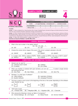 SAMPLE PAPER SYLLABUS 2017-18