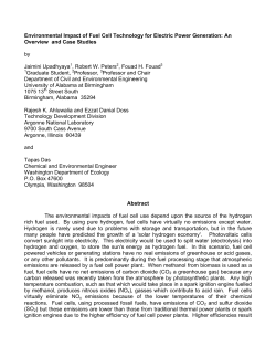 Environmental Impact of Fuel Cell Technology for Electric Power