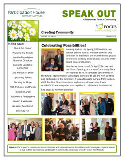 speak out - Participation House