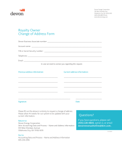 Royalty Owner Change of Address Form