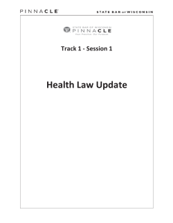 Health Law Update - State Bar of Wisconsin