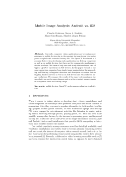 Mobile Image Analysis: Android vs. iOS